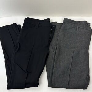 J Brand Pants Black Grey Work Career Stretchy Pull On Slip On Skinny Straight 30